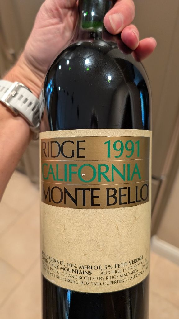 1991 Ridge Monte Bello - CellarTracker