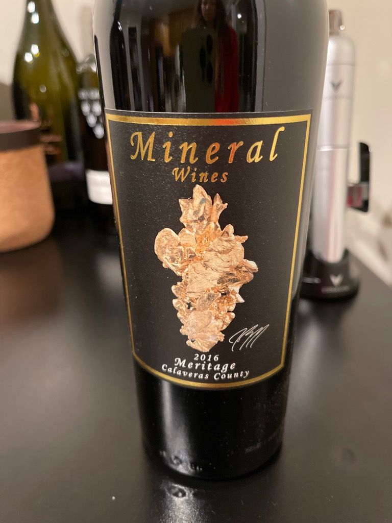 2016 Mineral Wines Meritage, USA, California, Sierra Foothills
