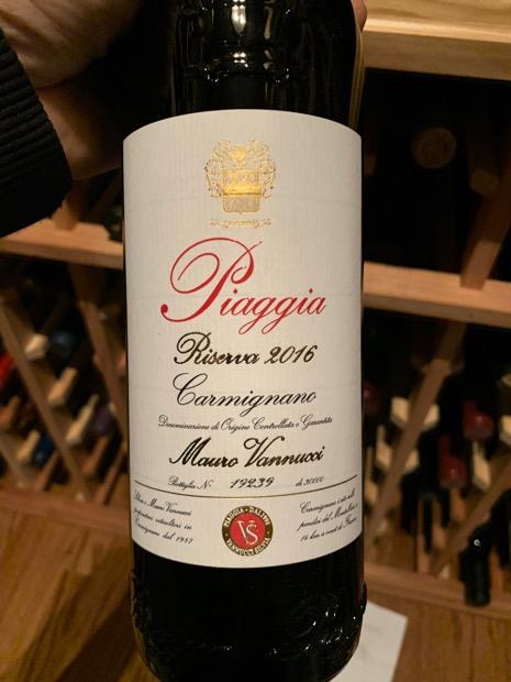 2016 Piaggia (Vannucci) Carmignano Riserva Piaggia, Italy, Tuscany ...