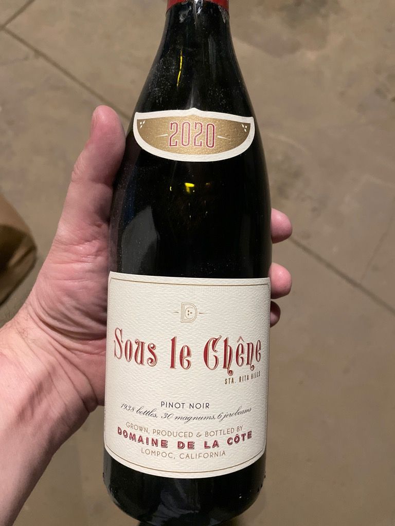 2020 Domaine de la Côte Pinot Noir Sous le chêne - CellarTracker