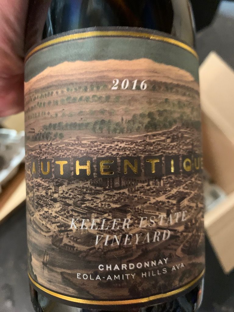 2019 Authentique Wine Cellars Chardonnay Keeler Estate Vineyard, USA