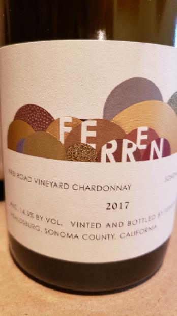 2017 Ferren Wines Chardonnay Lancel Creek Vineyard, USA, California ...