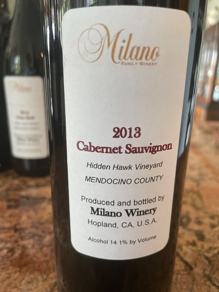 2013 Milano Family Winery Sauvignon Hidden Hawk Vineyard, USA
