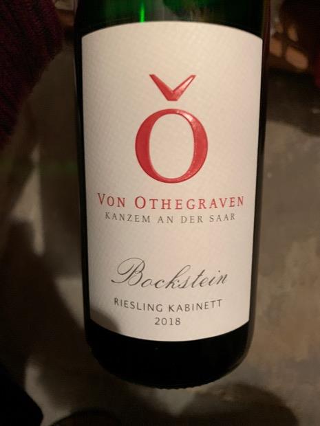 2019 Weingut von Othegraven Ockfener Bockstein Riesling Kabinett ...