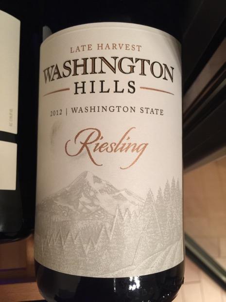 2012 Washington Hills Late Harvest Riesling, USA, Washington, Columbia ...