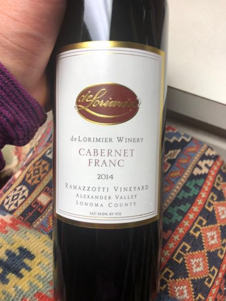 2015 deLorimier Cabernet Franc Ramazzotti Vineyard, USA, California ...