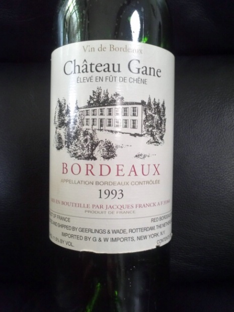 1993 Château Gane - CellarTracker