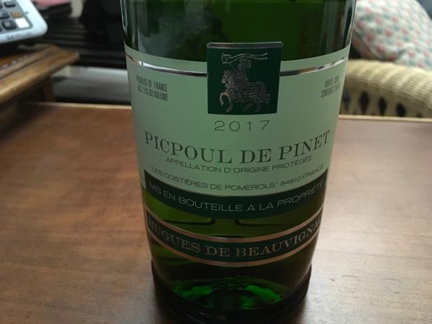 2018 Les Costières De Pomérols Picpoul De Pinet Hugues De Beauvignac ...