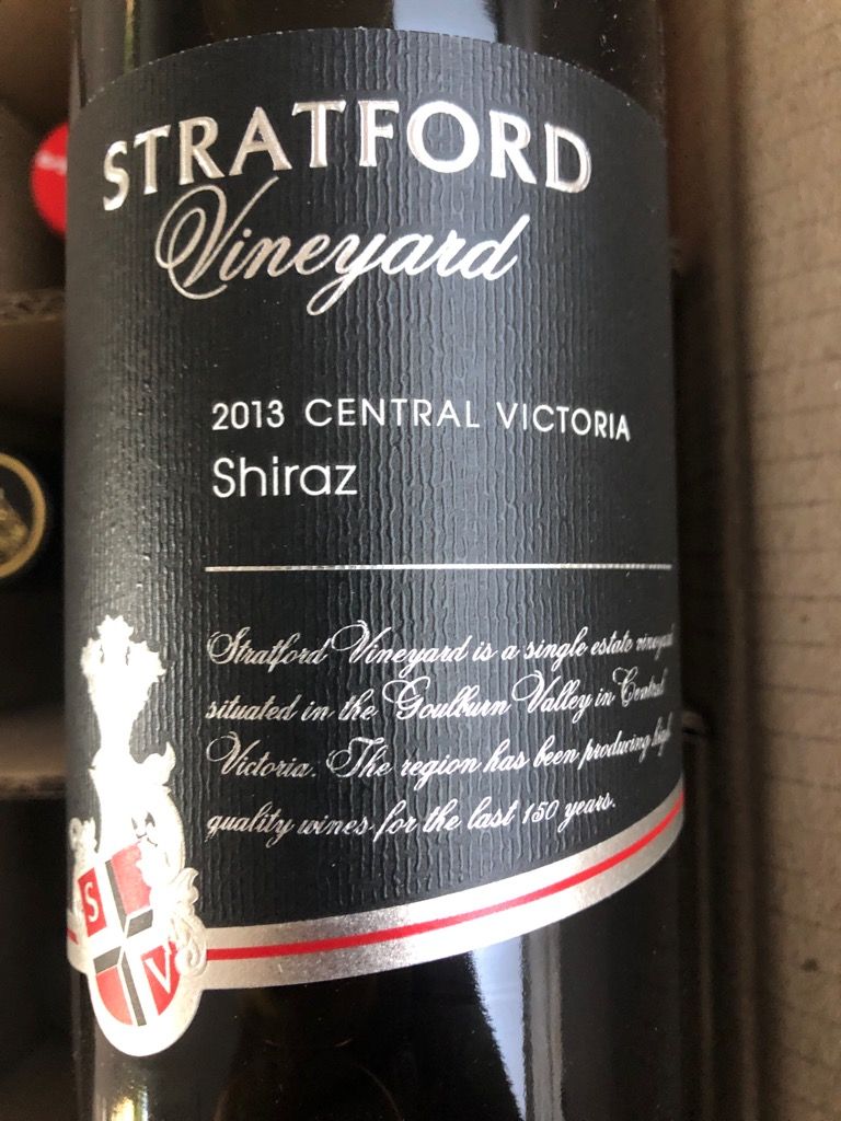 Stratford Vineyard Shiraz Cellar Reserve Australia Victoria