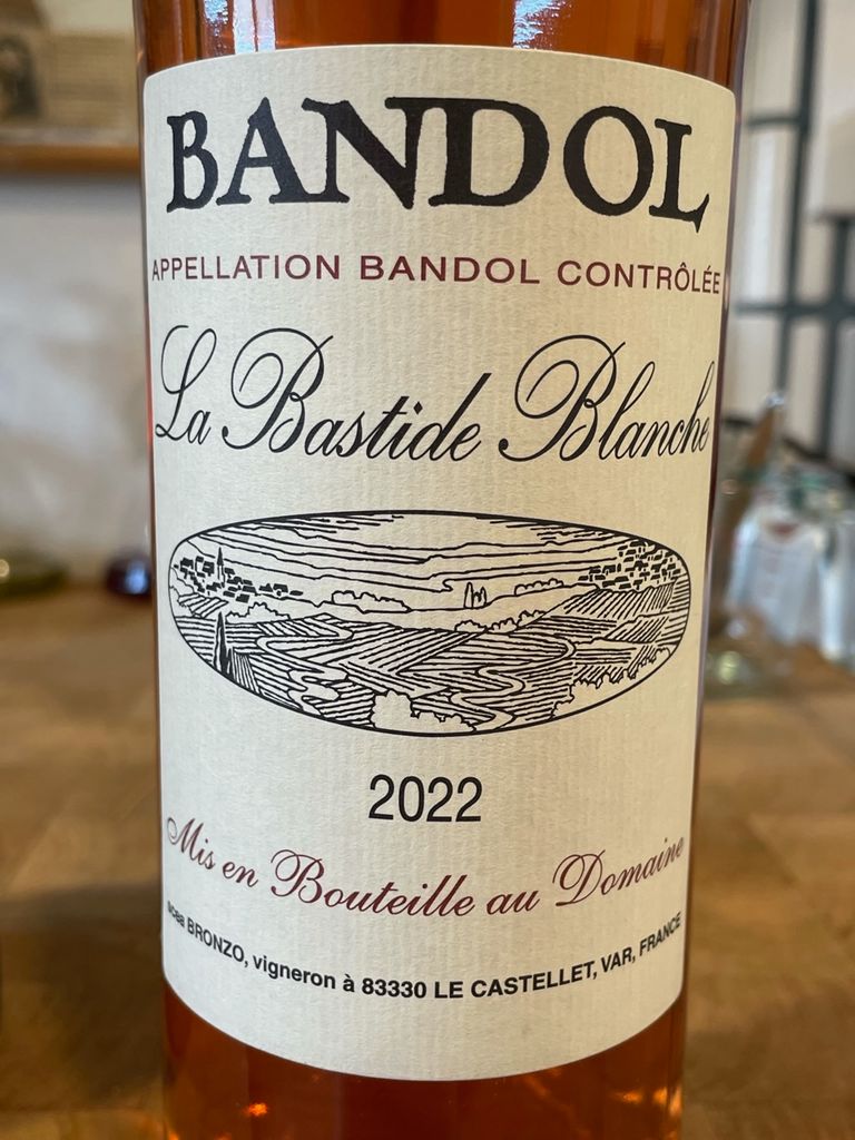 2022 La Bastide Blanche Bandol Rosé, France, Provence, Bandol CellarTracker