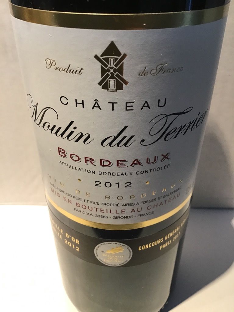 2012 Château Moulin du Terrier, France, Bordeaux CellarTracker