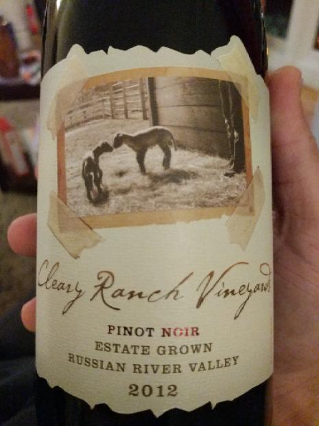 2012 Cleary Ranch Vineyards Pinot Noir Estate, USA, California, Sonoma ...