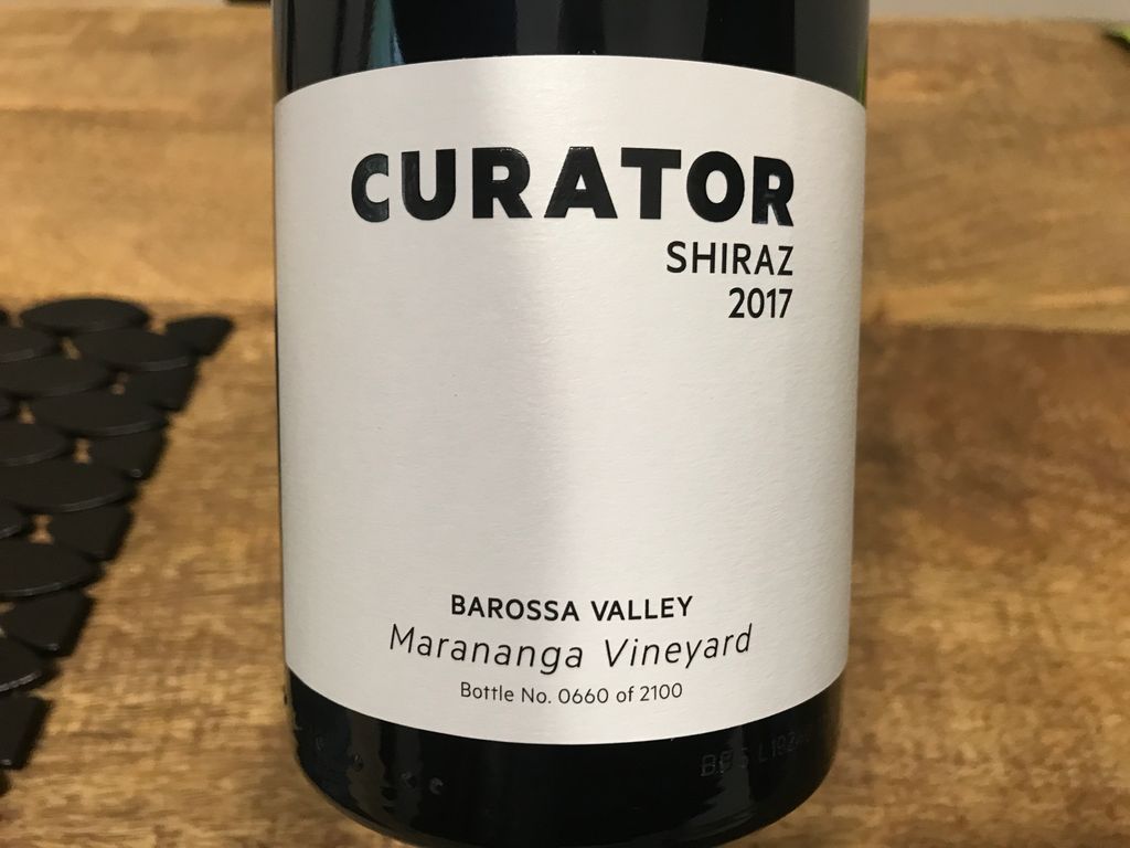 2017 Curator Wine Company Shiraz Marananga, Australia, South Australia