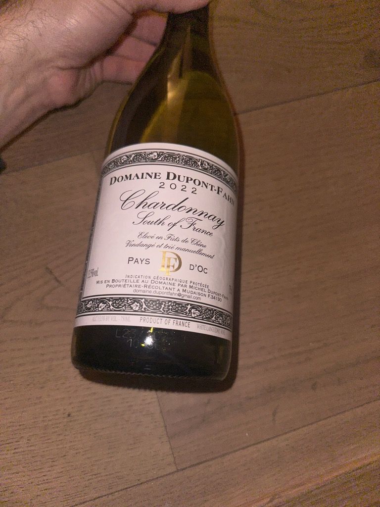 2022 Domaine Dupont-Fahn Chardonnay - CellarTracker