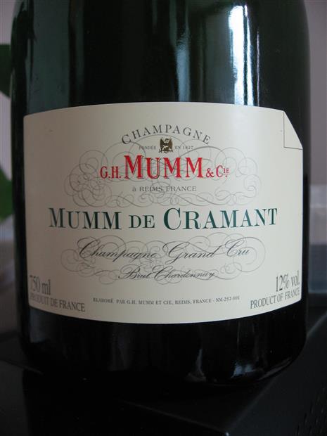 N.V. G. H. Mumm & Cie Champagne Mumm de Cramant - CellarTracker