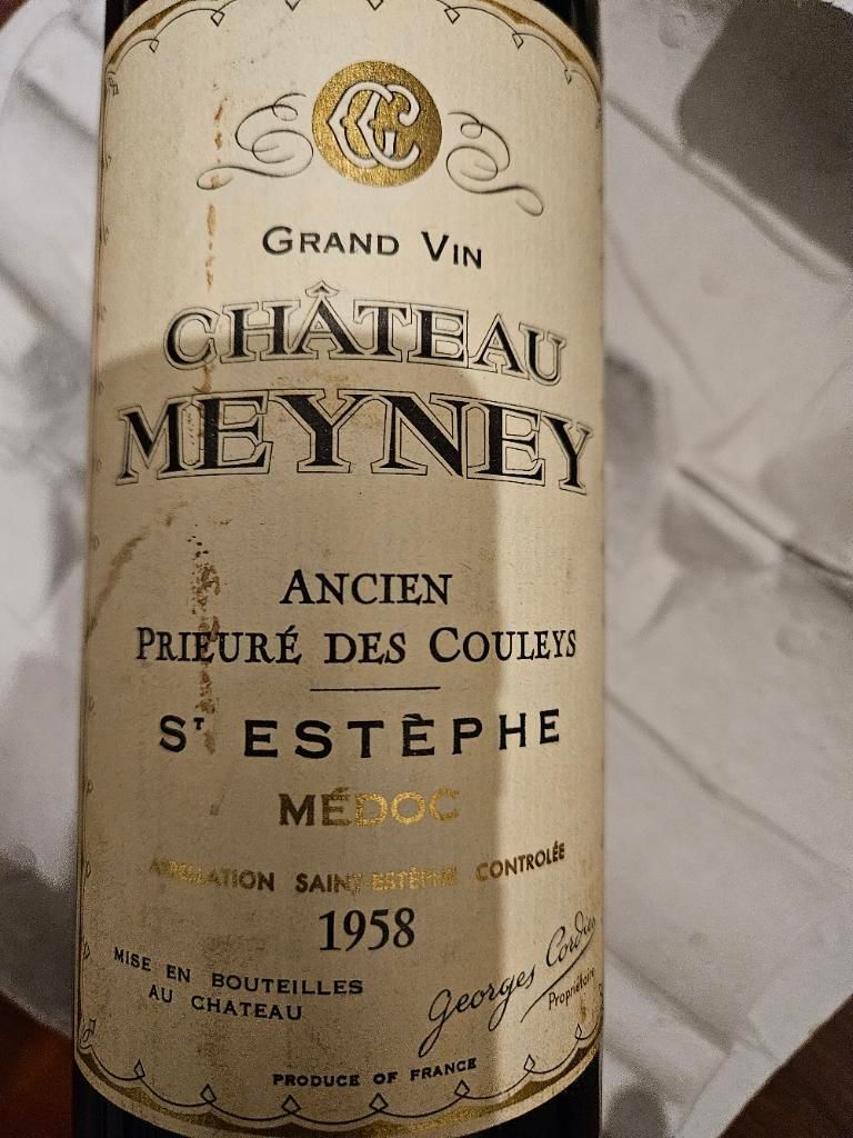 Château Meyney Prieuré des Couleys 1964 1967 Château Meyney