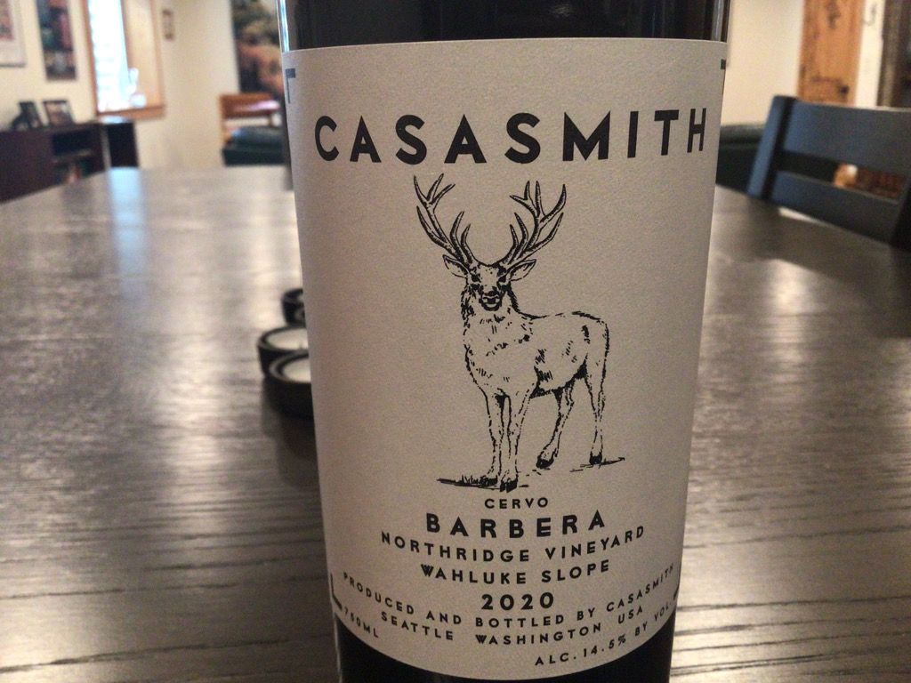 2020 Casa Smith Barbera Northridge Vineyard, USA, Washington, Columbia
