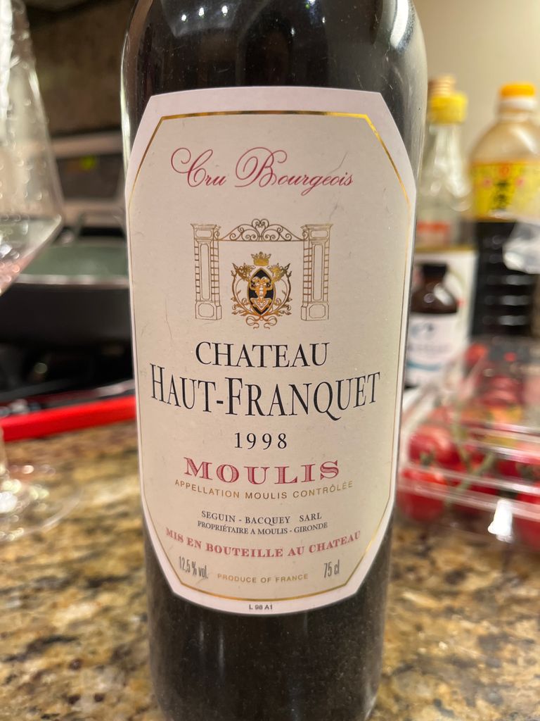 1998 Château Haut-Franquet - CellarTracker