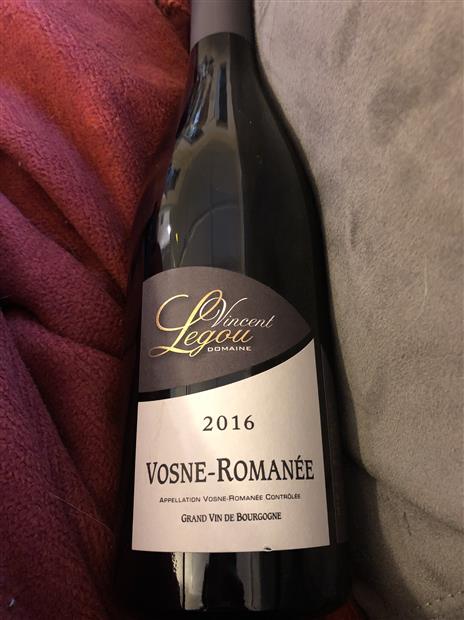 2016 Domaine Vincent Legou Vosne-Romanée - CellarTracker