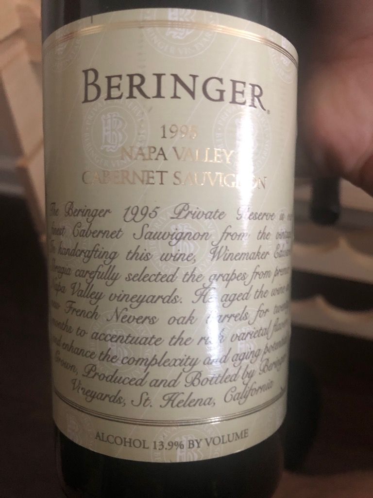 1994 Beringer Vineyards Cabernet Sauvignon Private Reserve