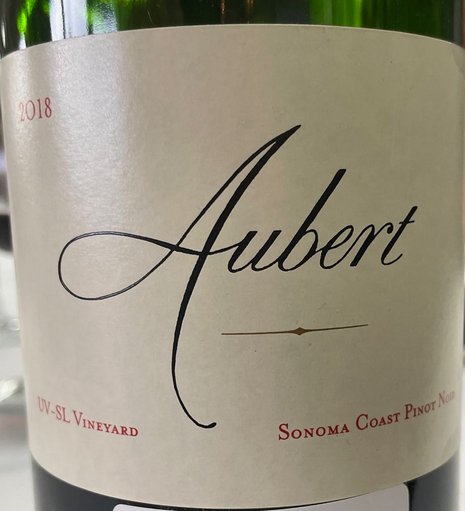 2018 Aubert Pinot Noir UV-SL Vineyard - CellarTracker