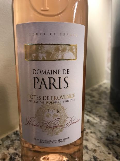 2016 Fleurs De Paris Côtes De Provence Rosé France