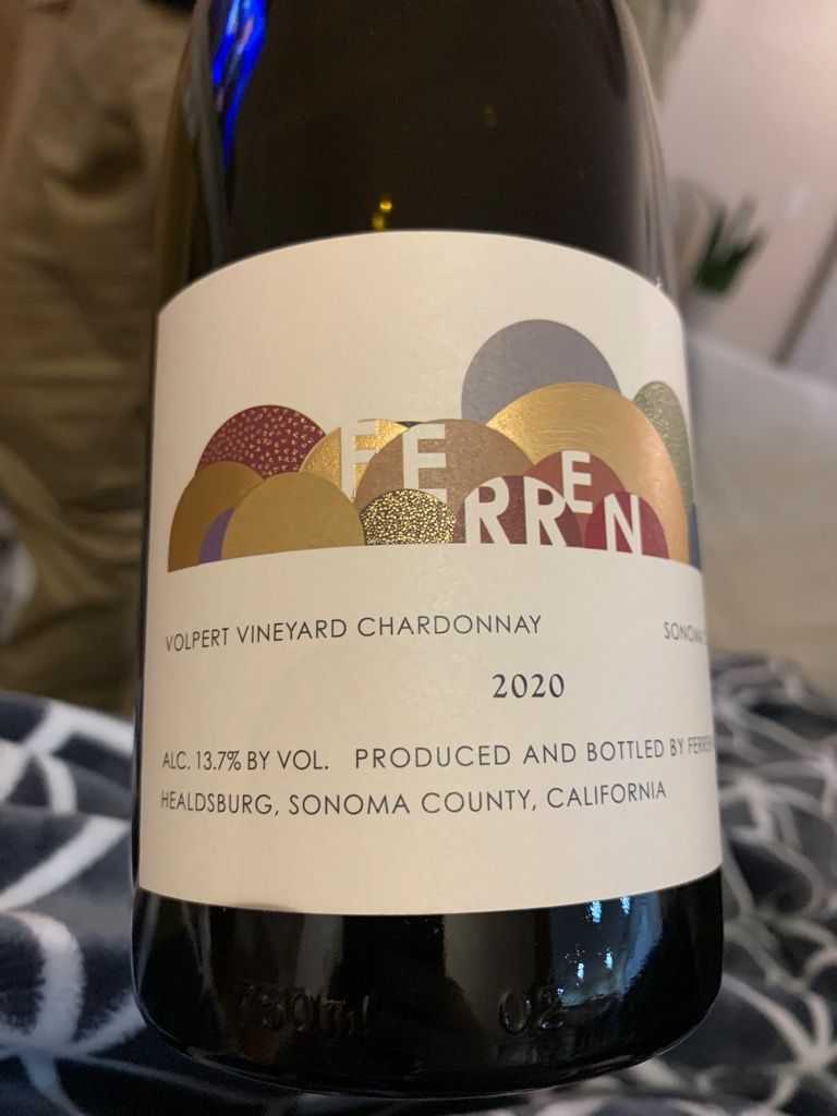 2019 Ferren Wines Chardonnay Volpert Vineyard, USA, California, Sonoma ...