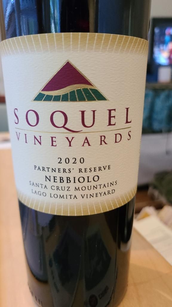 2020 Soquel Vineyards Nebbiolo Partners' Reserve Lago Lomita Vineyard
