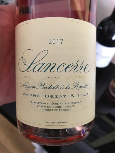 2018 Andre Dezat & Fils Sancerre Rosé, France, Loire Valley, Upper ...