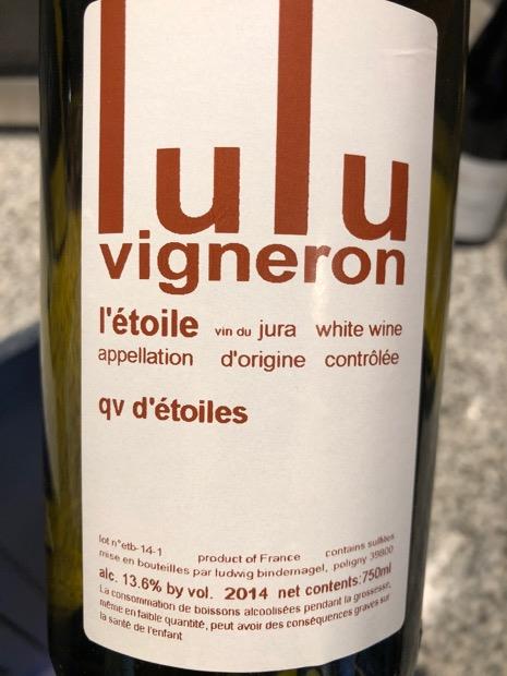 2014 Lulu Vigneron QV d'Étoiles, France, Jura, L'Etoile - CellarTracker