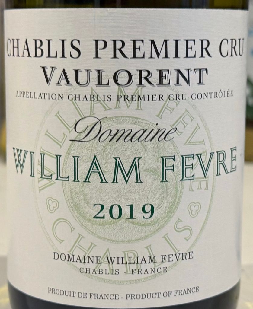 2019 Domaine William Fèvre Chablis 1er Cru Vaulorent - CellarTracker