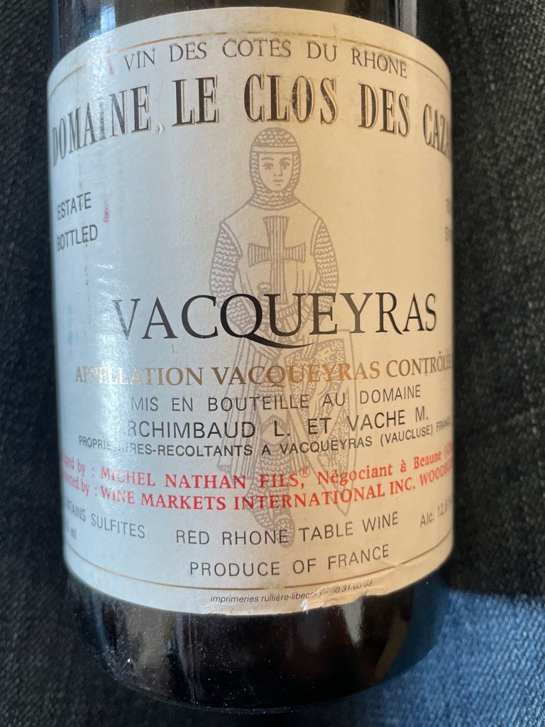 2007 Domaine Le Clos des Cazaux Vacqueyras Cuvée des Templiers