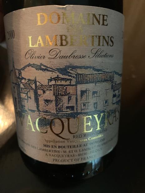 1999 Domaine des Lambertins Vacqueyras - CellarTracker