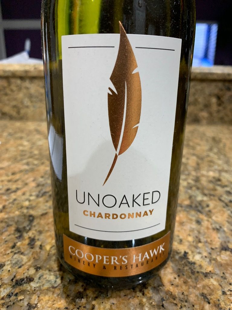2018 Cooper's Hawk Unoaked Chardonnay, USA, Illinois CellarTracker