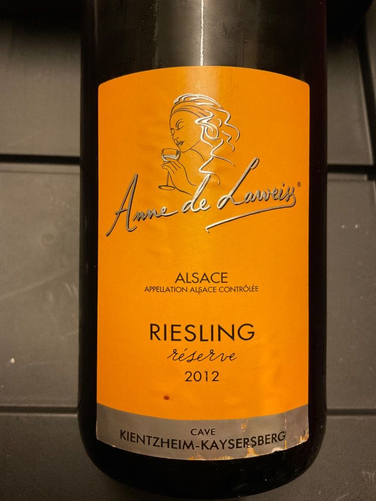2012 Cave Vinicole de Kientzheim-Kaysersberg Riesling Anne de Laweiss ...