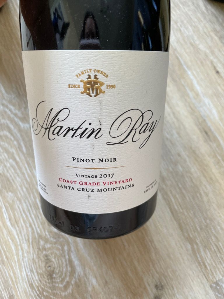 Martin ray Santa cruz mountains rsv Pinot Noir glass 750ml (729722001217)