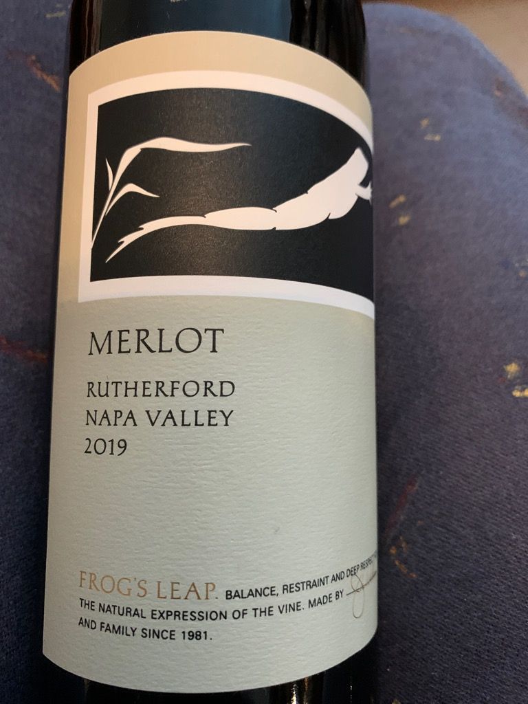 2019 Frog's Leap Merlot, USA, California, Napa Valley, Rutherford ...