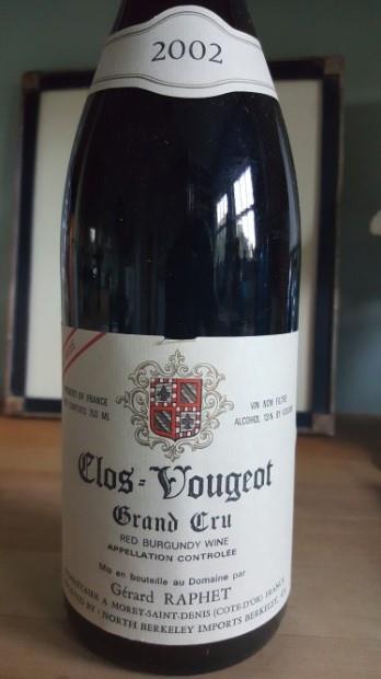 1988 Gérard Raphet Clos Vougeot Cuvée Unique - CellarTracker