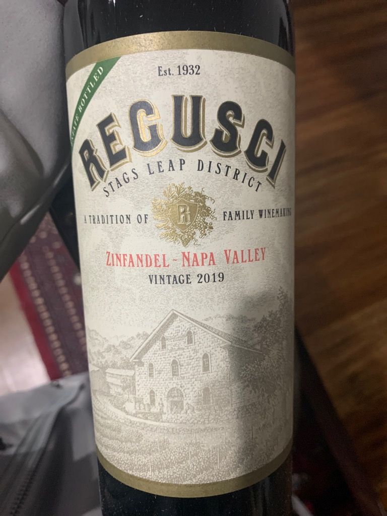 2019 Regusci Zinfandel Stags Leap District, USA, California, Napa