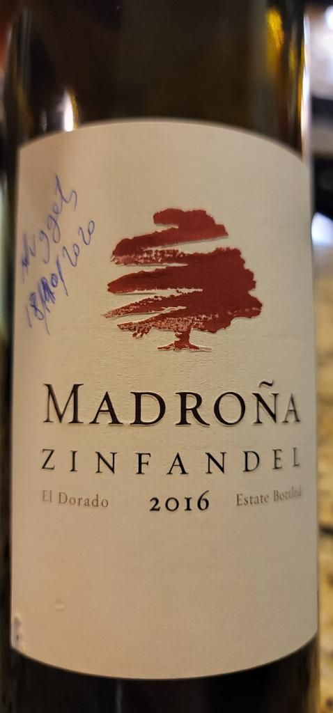 2016 Madroña Zinfandel, USA, California, Sierra Foothills - CellarTracker