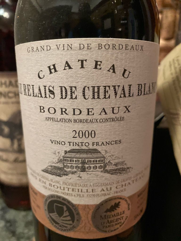 2000 Château Relais du Cheval Blanc Rouge - CellarTracker