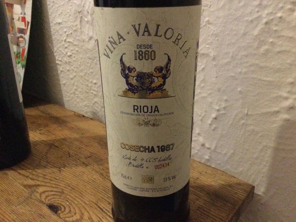 Valoria Rioja 1987 Viña Valoria Rioja, Spain, La Rioja, Rioja - CellarTracker