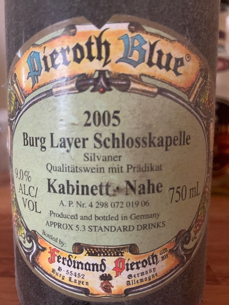 2006 Ferdinand Pieroth Burg-Layer Schloßkapelle Silvaner