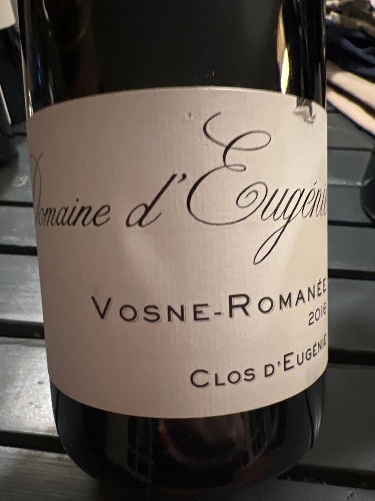 2016 Domaine d'Eugénie VosneRomanée Le Clos d'Eugenie, France