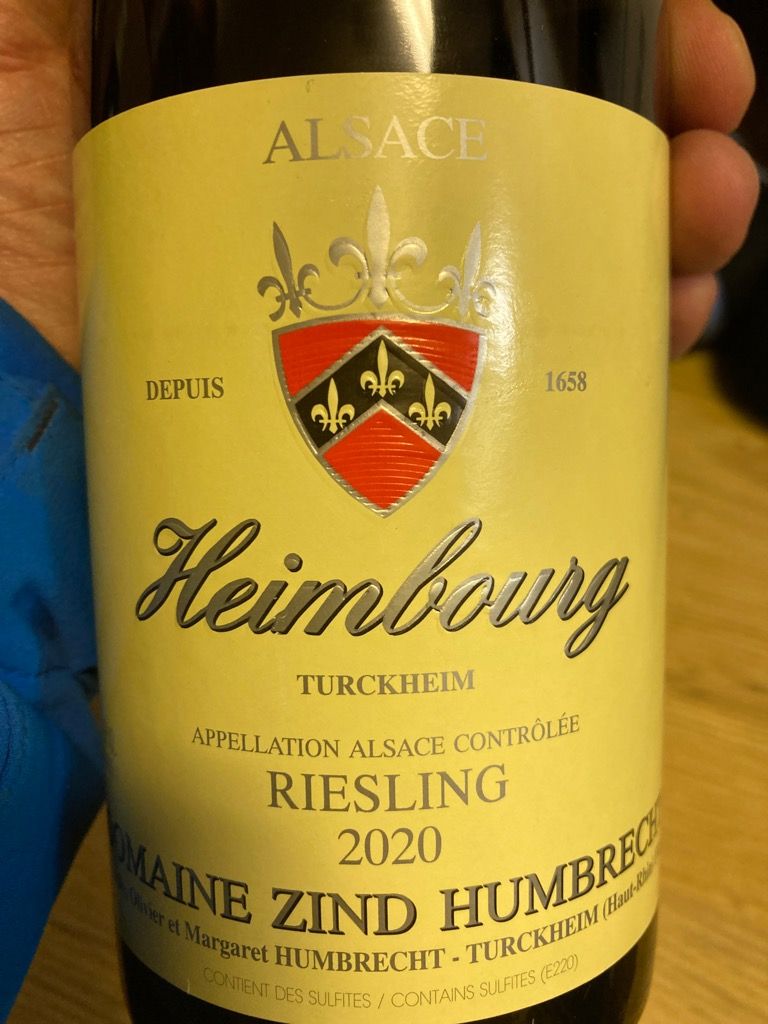 2020 Zind-Humbrecht Riesling Heimbourg, France, Alsace - CellarTracker