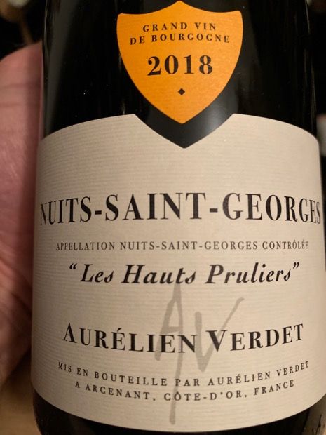 2018 Aurelien Verdet Nuits-Saint-Georges Les Hauts Pruliers