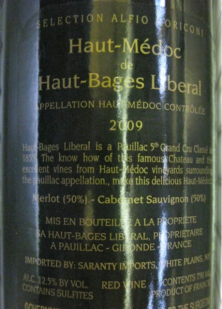 2009 Château Haut-Bages Libéral Le Haut Médoc de Haut Bages