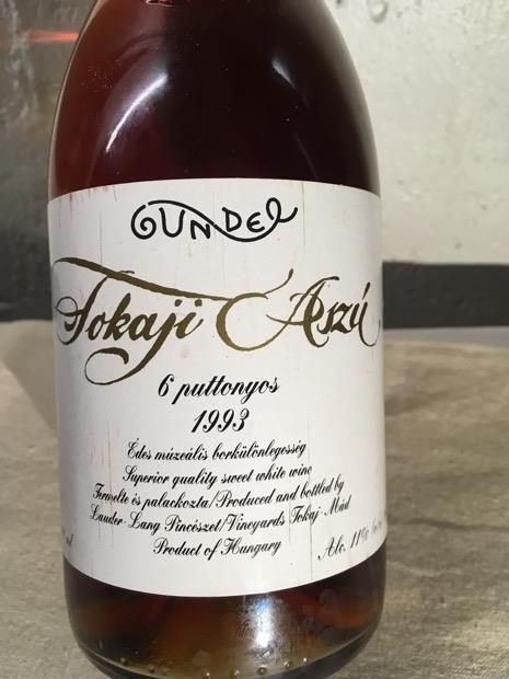 1993 Gundel Tokaji Aszú 6 Puttonyos Lauder-Lang Vineyards
