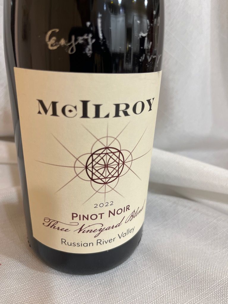 2022 McIlroy Cellars Pinot Noir Three Vineyard Blend - CellarTracker