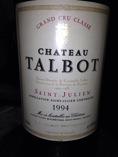 1994 Château Talbot - CellarTracker